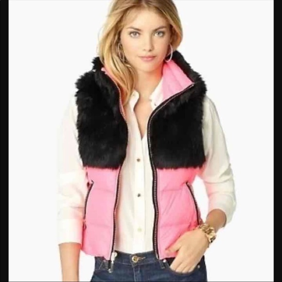 Juicy couture vest fur coat outerwear jacket xsml - Picture 1 of 17